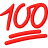 100 percent symbol emoji