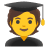 Student in graduation cap emoji