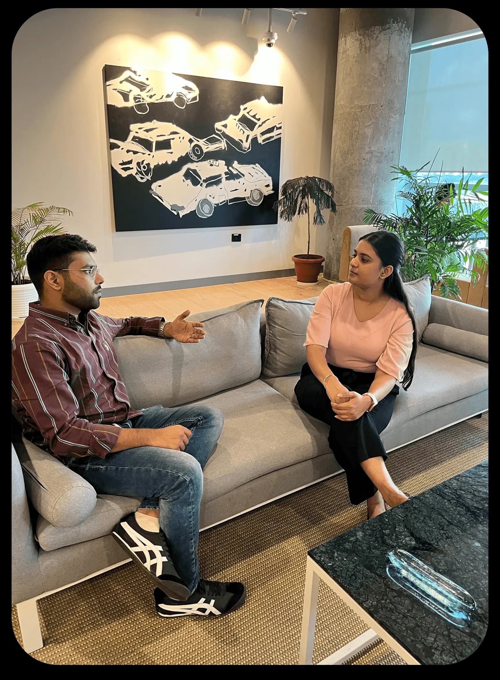 EazyGrad counsellor in conversation with a student
