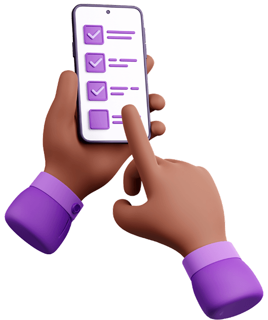 Phone with checklist illustration representing updates